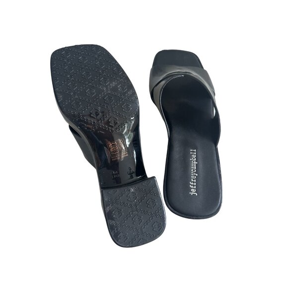 JEFFREY CAMPBELL Black Platform Slide Sandals Size 9 - Picture 6 of 8